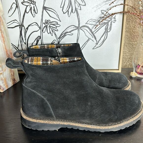 Birkenstock women’s melrose boots black suede 41L side zipper - Picture 3 of 8